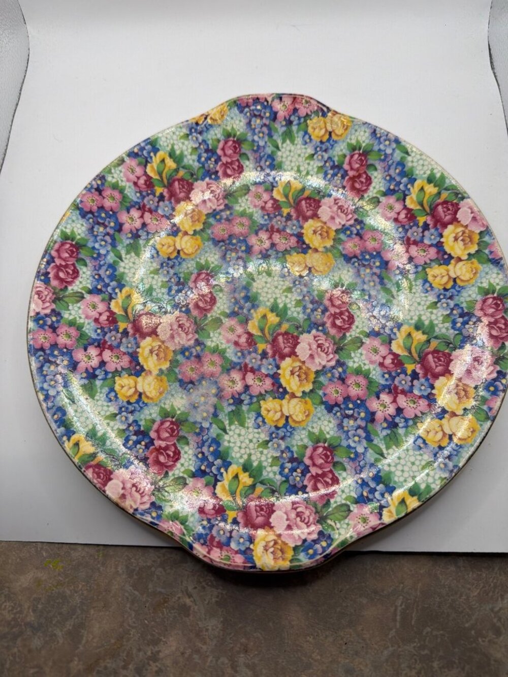 Royal Winton Grimwades Julia Floral Chintz Plate England Antique 1930s Crackle G